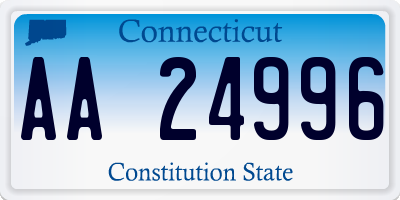 CT license plate AA24996