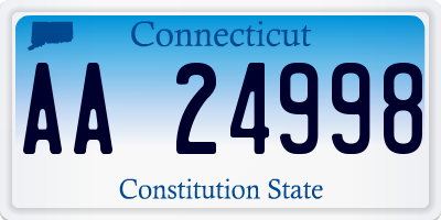 CT license plate AA24998