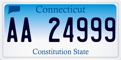 CT license plate AA24999