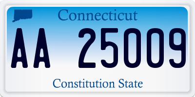 CT license plate AA25009