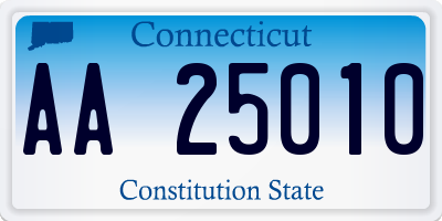 CT license plate AA25010