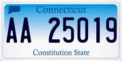 CT license plate AA25019