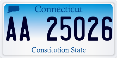 CT license plate AA25026