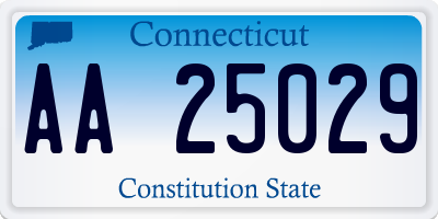 CT license plate AA25029