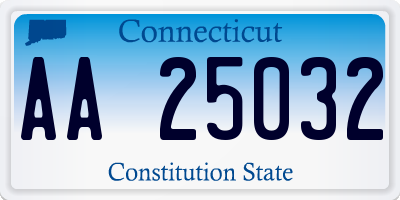 CT license plate AA25032