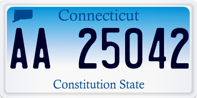 CT license plate AA25042