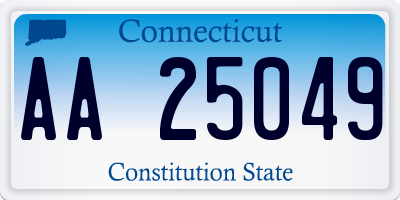 CT license plate AA25049