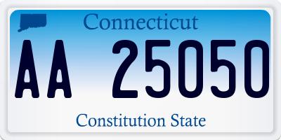 CT license plate AA25050