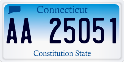 CT license plate AA25051