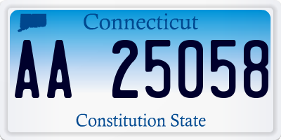 CT license plate AA25058