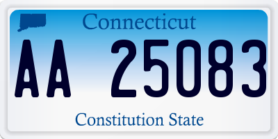 CT license plate AA25083