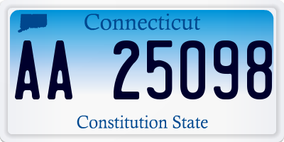 CT license plate AA25098