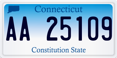 CT license plate AA25109