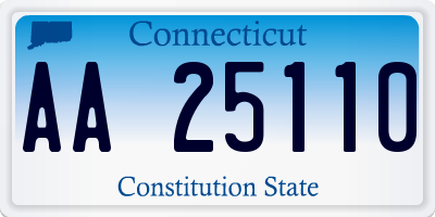 CT license plate AA25110