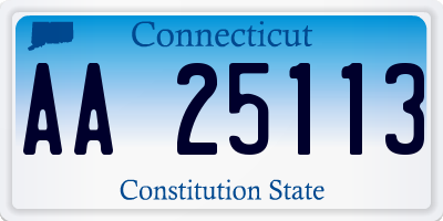 CT license plate AA25113