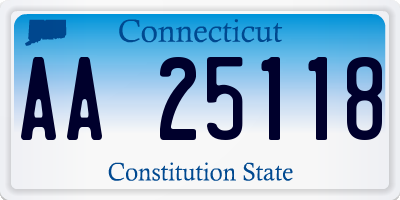 CT license plate AA25118