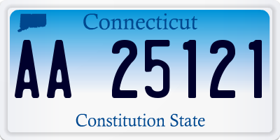 CT license plate AA25121