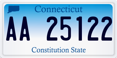 CT license plate AA25122