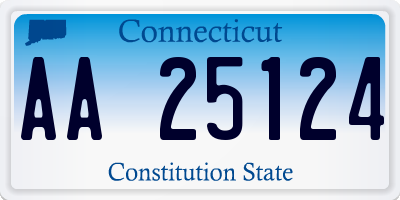 CT license plate AA25124