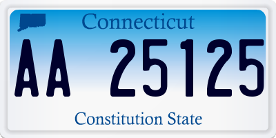 CT license plate AA25125