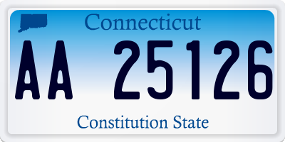 CT license plate AA25126