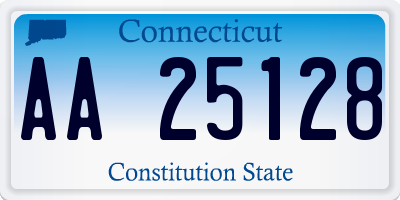 CT license plate AA25128