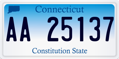 CT license plate AA25137