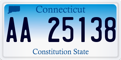 CT license plate AA25138