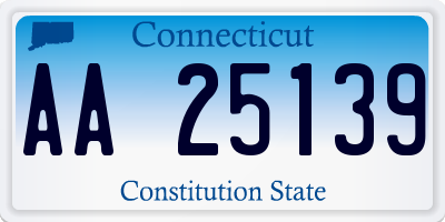 CT license plate AA25139