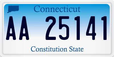 CT license plate AA25141