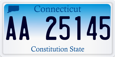 CT license plate AA25145