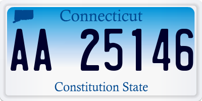 CT license plate AA25146