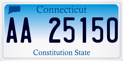 CT license plate AA25150