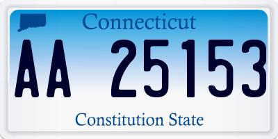 CT license plate AA25153