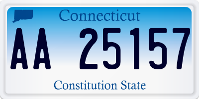 CT license plate AA25157