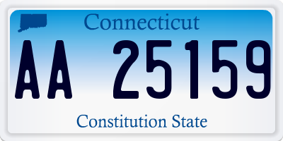 CT license plate AA25159