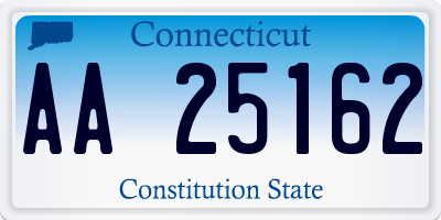 CT license plate AA25162