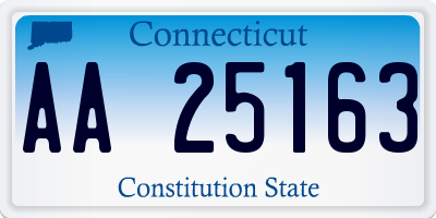 CT license plate AA25163