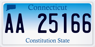 CT license plate AA25166