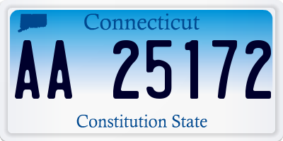 CT license plate AA25172