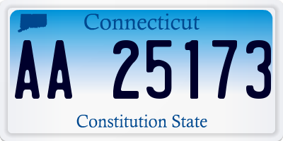 CT license plate AA25173