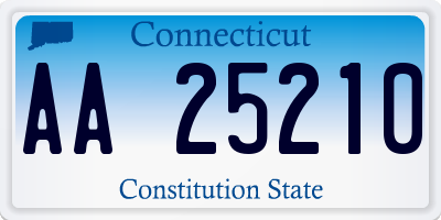 CT license plate AA25210