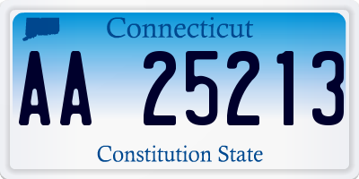 CT license plate AA25213