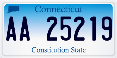 CT license plate AA25219