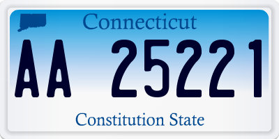 CT license plate AA25221