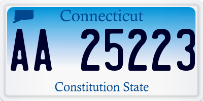 CT license plate AA25223