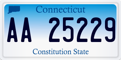 CT license plate AA25229