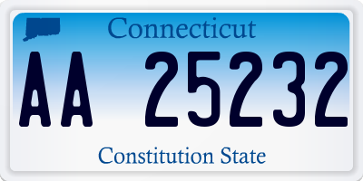 CT license plate AA25232