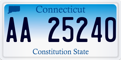 CT license plate AA25240