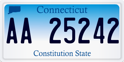 CT license plate AA25242